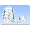 6PCS Enamel Casserole Set 14-24cm